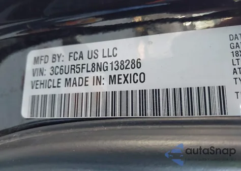 2022 Ram 2500 Laramie 4X4 6'4 Box z USA, uszkodzony, nr VIN 3C6UR5FL8NG138286